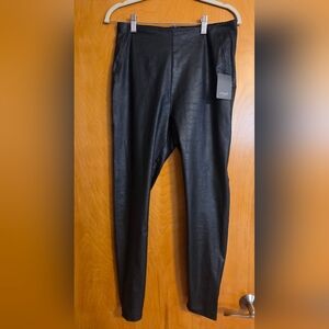 Lysse Black Faux Leather Leggings